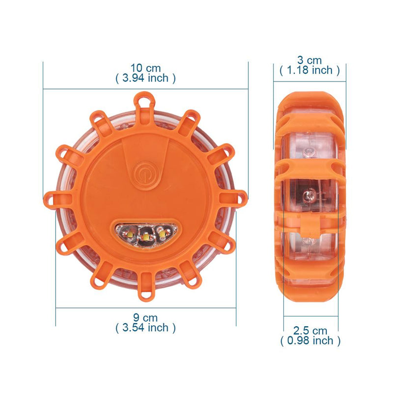 3 unids/set de luces intermitentes de seguridad de rescate en carretera de emergencia de coche magnético, luces de advertencia estroboscópicas LED, linternas, lámparas de baliza de coche