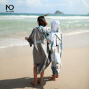 Nu-June Toalla cambiante Toalla de playa Microfibra Cambiante Bata Capa Hombre Mujer Albornoz Con capucha Surf Poncho Toalla Traje de baño Ropa de playa
