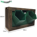 Kreative dekorative Hängetöpfe Hydrokultur Holz Blumenkasten Fotorahmen Blumentopfhalter Vertikale Gartenwand Kunststoff Pflanzer