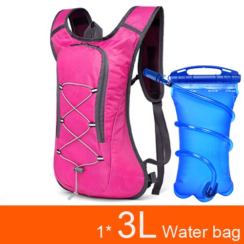 Atmungsaktiver ultraleichter Fahrradrucksack, Laufweste, Radsport-Marathon, tragbarer Trinkrucksack, Option, 3-Liter-Wasserblase