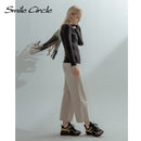 Smile Circle Women Sneakers Flat Platform shoes Suede Leather fashion casual Breathable Thick bottom Ladies Shoes