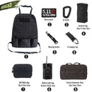 Universal Tactical MOLLE Car Seat Back Organizer military MOLLE Panel Vehicle Seat Cover Protector Kit Mat Black