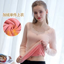 Ropa interior térmica de invierno para mujer, moda ajustada para el cuidado del cuerpo, cuello de encaje Sexy, diseño de encaje polar, ropa de invierno para mujer, Jersey cálido