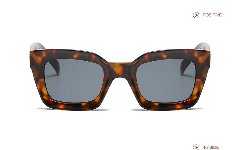 Vintage  Square Sunglasses Women UV400 Retro Big Designer Large Frame Sun Glasses Black Shades Ladies Eyewear UV400