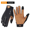 WEST BIKING Bike Touch Screen Gloves Winter Thermal Windproof Warm Full Finger Gloves For Cycling Men Waterproof Bicycle Gloves