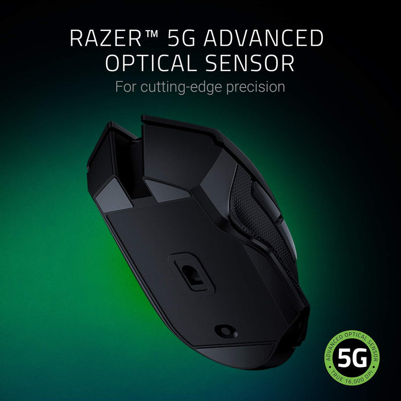 Ratón inalámbrico para juegos Razer Basilisk X Hyperspeed: sensor óptico de 16000 DPI DPI compatible con Bluetooth e inalámbrico