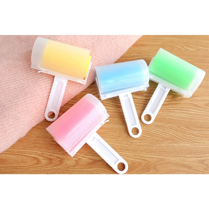 High quality New Washable Reusable Clothes Hair Pet Hair Sticky Roller Household Cleaning Portable Hair Remover Roller-Brush