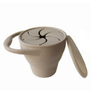New Colors Baby Silicone Snack Cup Toddle Portable Food Storage Box Portable Snacks Container BPA Free Silicone Soft Lid