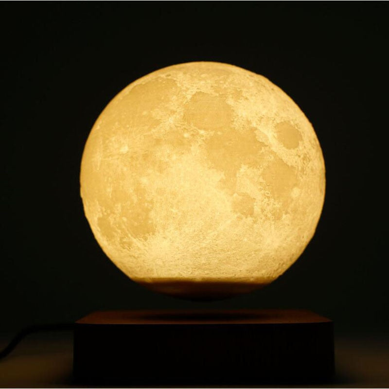 Lámpara de Luna de levitación magnética 3D, lámpara LED creativa de noche, lámpara flotante giratoria para decoración del hogar, vacaciones, regalo de moda DIY