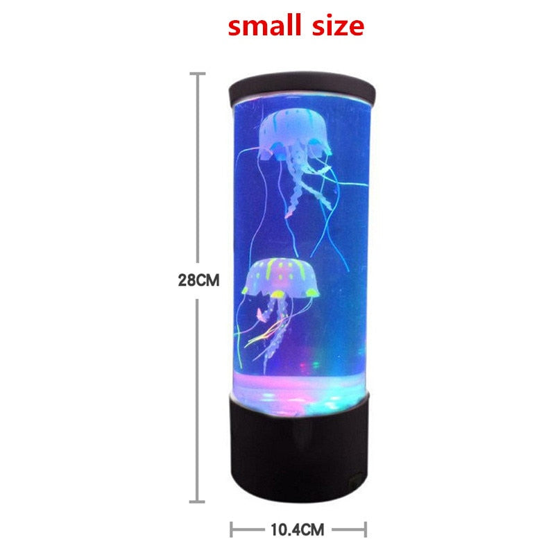 USB Power Jellyfish Mood Desk Bedside Lamp Fantasy Aquarium Hypnotic Color Changing Kids LED Night Light Home Decor