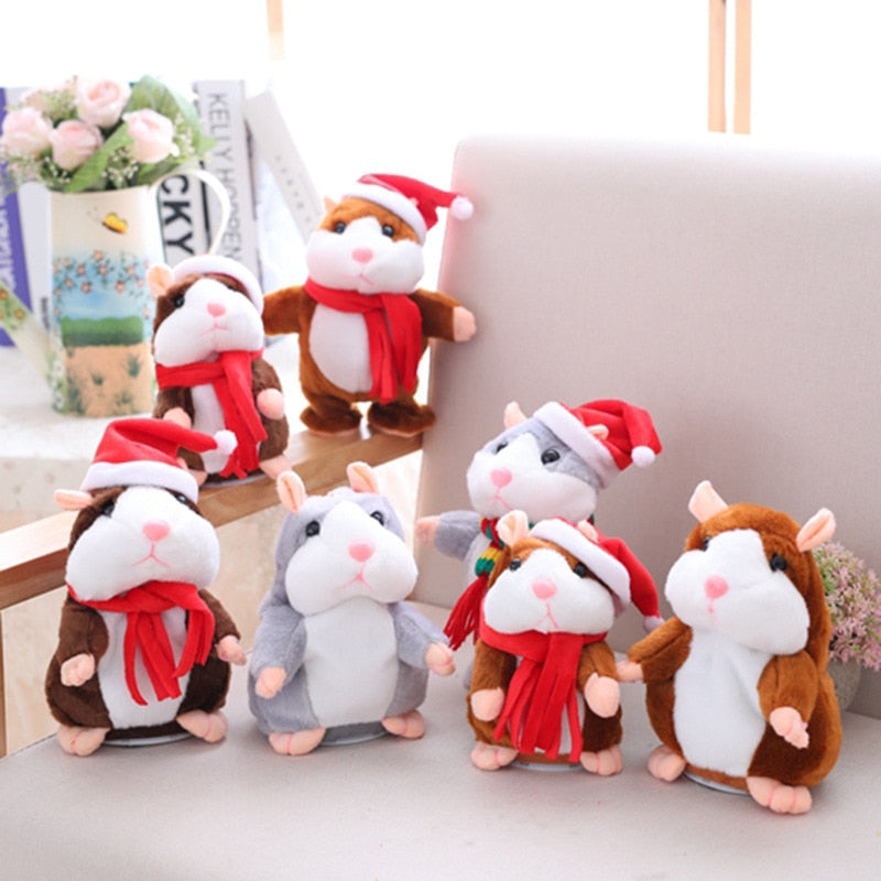 Promotion 15cm Lovely Talking Hamster Speak Talk Sound Record Repeat Stuffed Plush Animal Kawaii Hamster Toys For Children Gifts