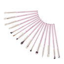 Jessup  Makeup Brushes Kit 15Pcs Pearl White/Rose Gold pinceaux maquillage Cosmetis Tools Eyeliner Shader Concealer Pencil T217
