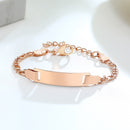 Vnox Anti Allergy Stainless Steel Bracelets for Baby Babi Customize Name Birth ID Bar Personalized Girls Boys Child Unique Gift