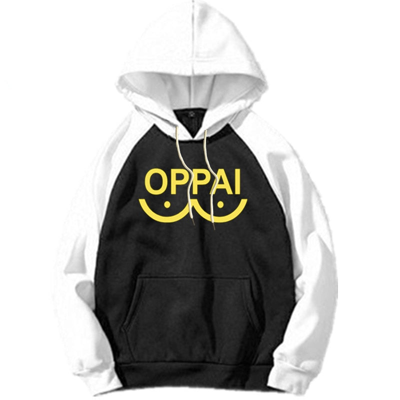 Nuevo Anime One Punch man Saitama Oppai Sudadera con capucha mujeres hombres sudadera con capucha Cosplay disfraz nuevo empalme Hip Hop Pullover 2020