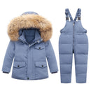 Parka Echtpelz Kapuze Jungen Baby Overalls Winter Daunenjacke Warme Kinder Mantel Kind Schneeanzug Schnee Kleinkind Mädchen Kleidung Kleidung Set