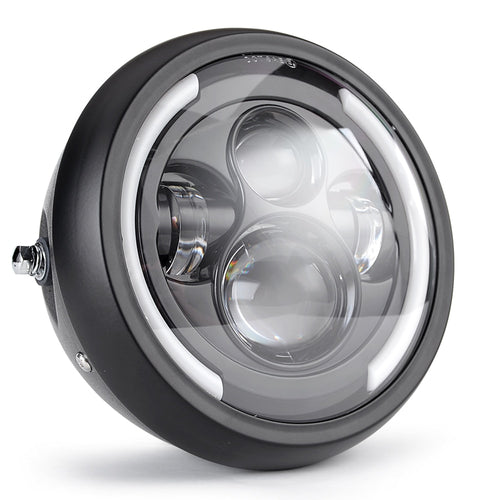 7.5 inch Universal Cafe Racer Round Motorcycle LED Head lamp Headlamp Distance Light Refit 7.5" Motorcycle Headlight Cafe Racer
