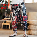 Baggy Cotton Linen Harem Pants Men Hip-hop Women Plus Size Wide Leg Trousers Casual Vintage Long Pants Pantalones Hombre 2022