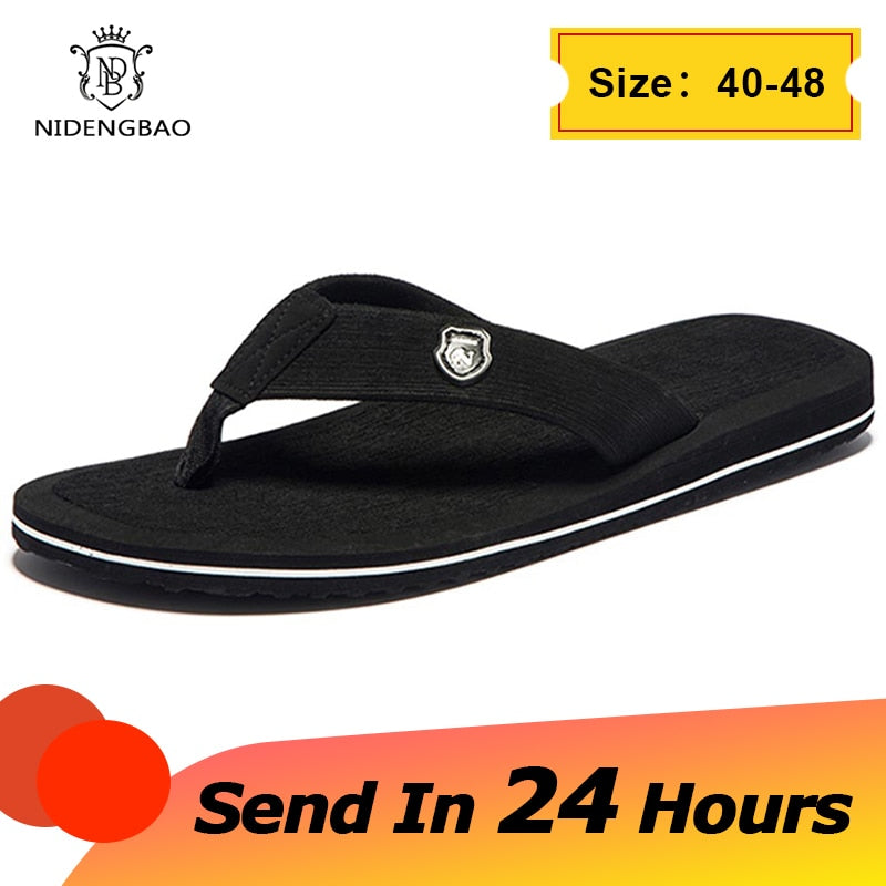 New Men flip flops Summer Beach Sandals Slippers for Men Non-slip Slip-on Flats Shoes Men Plus Size 48 49 50 Sandals Pantufa