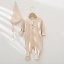 2022 Newborn Rompers Spring cotton Baby boy girl Clothes Summer baby Long Sleeve Hooded Jumpsuit Kids Outwear for 0-24M