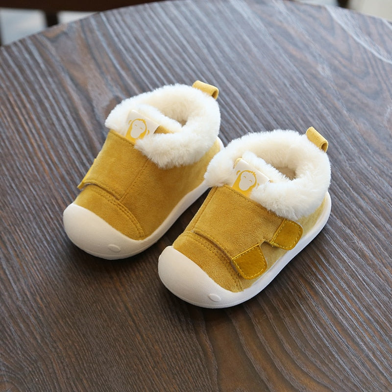 Infant Toddler Boots Winter Warm Plush Baby Girls Boys Snow Boots Outdoor Comfortable Soft Bottom Non-Slip Child Kids Shoes