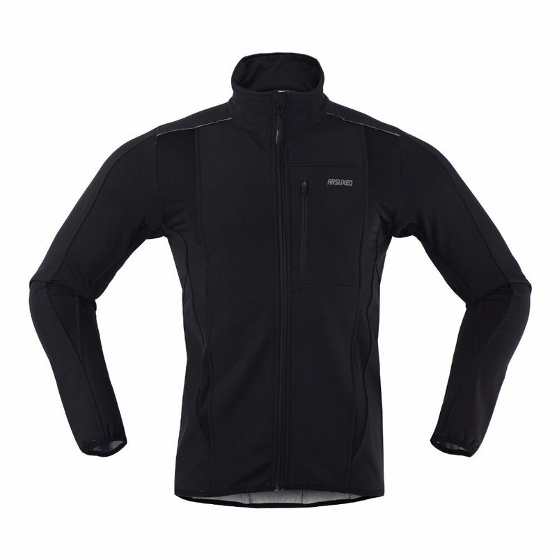 Arsuxeo-chaqueta reflectante de invierno para hombre, cortavientos, impermeable, térmica, polar, para deportes al aire libre, MTB, chaqueta para bicicleta, ropa