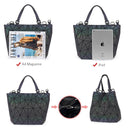 women handbags 3 pcs bag set luminous crossbody bags for women wallet 2021 Geometric shoulder bag female purse and handbag Tote