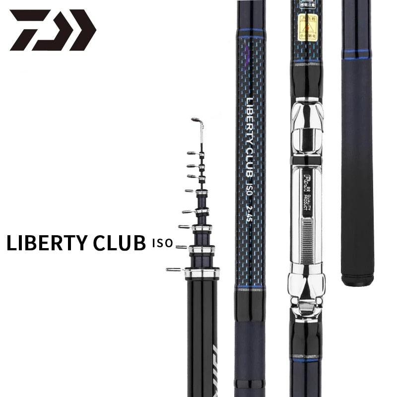 DAIWA LIBERTY CLUB ISO Rock Fishing Rod Carbon Fiber Telescopic Fishing Pole Spinning Rod Soft/Hard/Superhard FUJI GUIDE Rings