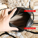 100% Leather Men Clutch Weaving Large Capacity Zipper Bag Fashion Simple Storage Bag Luxury Brand Handbag Wash Bag 2022 New Spot