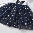 VIKITA Mädchen Prinzessin Kleid Neue Herbst Kind Mädchen Kleid Pailletten Süße Mädchen Freizeitkleidung Schmetterling Kostüme Kinderkleidung