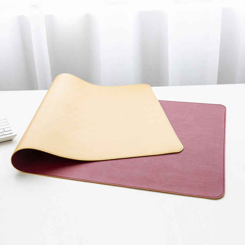 Large Mouse Pad Gamer Waterproof PU Leather Suede Desk Mat Computer Mousepad Keyboard Table Cover Double-Side Portable Mousespad