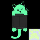 Glow in the Dark Katze Aufkleber Kinderzimmer leuchtende Aufkleber Home Decor Cartoon Wandaufkleber Auto Telefon Badezimmer Toilette Dekoration