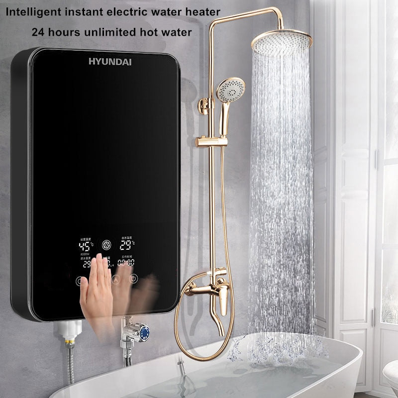 HYUNDAI SL-A1-80 Instant Electric Water Heater Home Intelligent Constant Temperature and Rapid Heating Small Shower Bath Machine