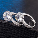 YANHUI moda redondo 2.0ct laboratorio diamante circón gota pendientes para mujer joyería al por mayor S925 Color plata pendientes EH75