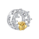 BELAWANG DIY Silver Beads Fit Original Charm Bracelet 925 Sterling Silver Charm Enamel Lotus Flower Bead Fashion Jewelry