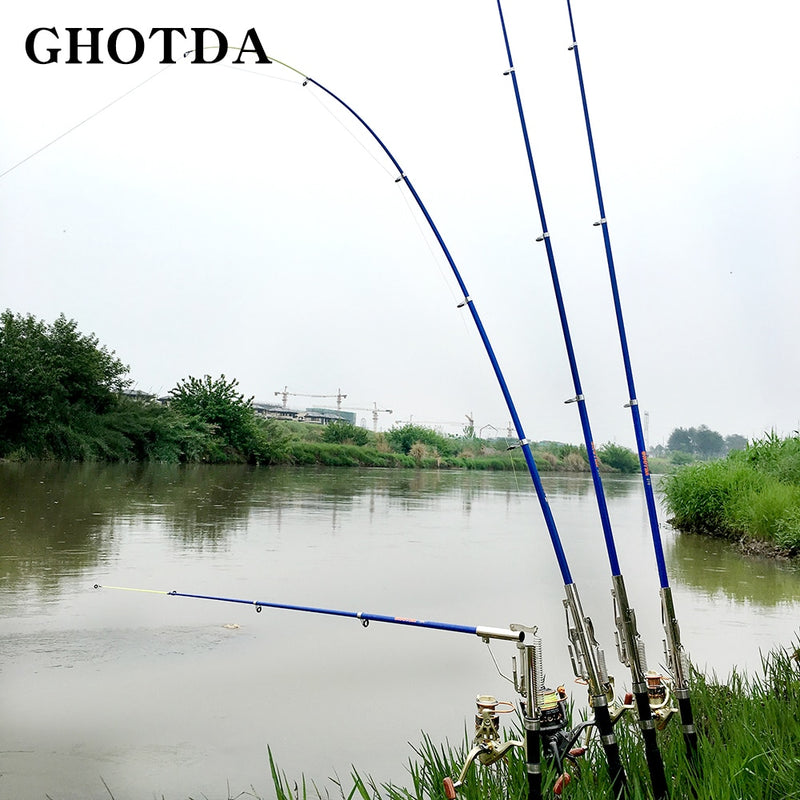 GHOTDA New Foldable Automatic Double Spring Angle Fishing Pole Tackle Bracket Anti-Rust Steel Fishing Bracket Rod Holder Fish Ta