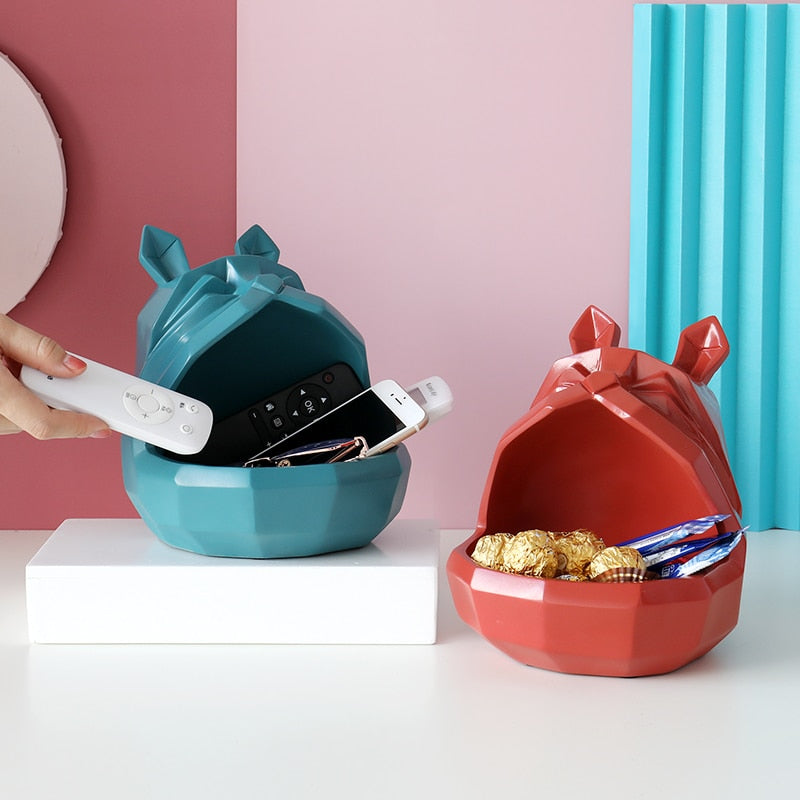 2020 New Home Aufbewahrungsbox Hund Katze moderne Figur Candy Fruit Schlüssel Desktop Wohnkultur Aufbewahrungsbehälter Home Office Aufbewahrungsbox