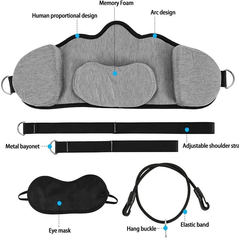 Tragbare Hängematte für Nackendekompression Zervikaltraktionsgerät Kopfhängematte zur Linderung von Nacken-Schulter-Schmerzen und körperlicher Ther