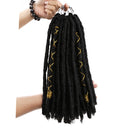 Crochet Hair Dreadlocks Faux Locs Extensiones de cabello trenzado Trenzas decorativas sintéticas Pre estiradas 12 pulgadas para mujeres Negro
