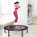 Trampolín de fitness de 40 ", Mini silencioso con longitud de mango ajustable, adultos, niños, interior, gimnasio, Bungee, reboteador, entrenador de salto, entrenamiento
