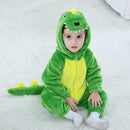 Umorden Baby Dinosaur Kigurumi Green Cartoon Animal Costume Infant Toddler Child Bodysuit Jumpsuit Onesie Flannel Comfortable