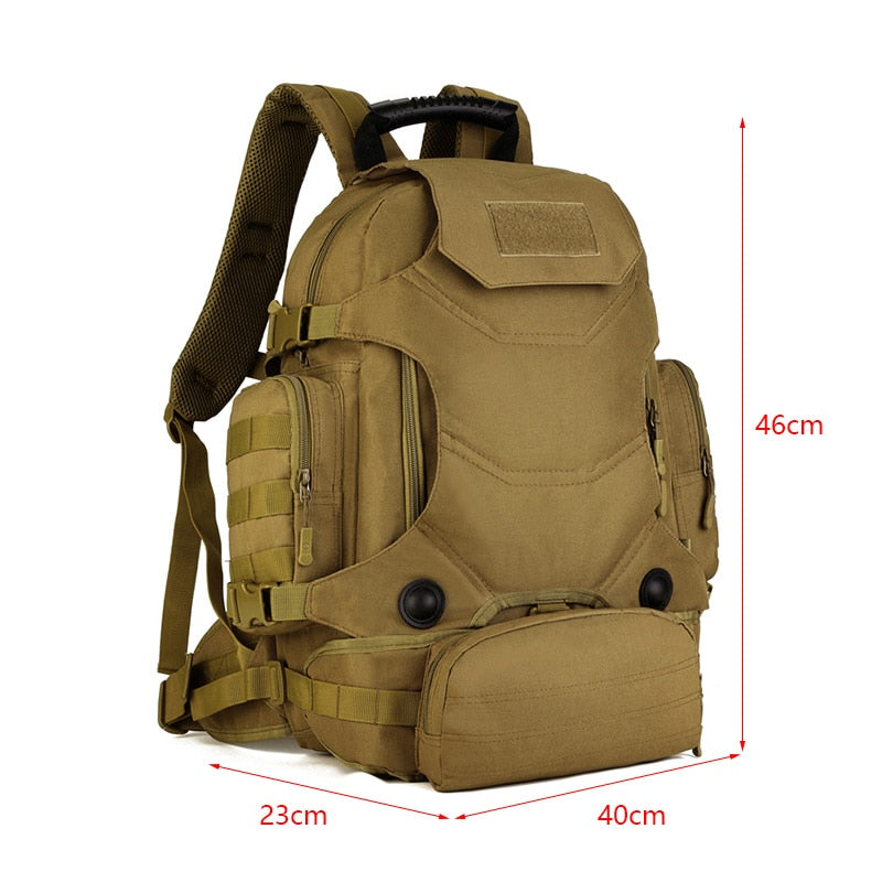 Mochila táctica de 40L 2 en 1, riñonera militar, mochila militar, mochila Molle para deportes al aire libre, bolsa para acampar, senderismo, escalada