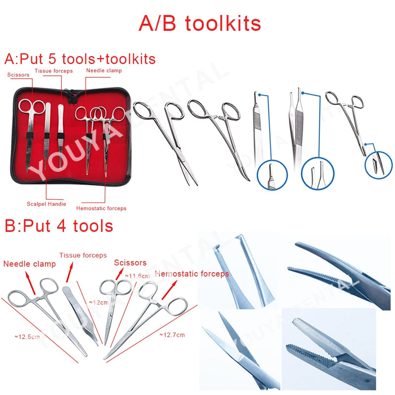 Dental Suture Kit Medical Skin Suture Surgical Training Kit Chirurgical Surgical Practice Set Oral Doctors Dental Teaching Model