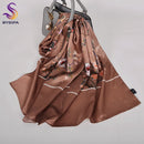 [BYSIFA] New Luxury Pure Silk Scarf Shawl Women Spring Autumn Long Scarves Ladies Brand 100% Silk Neck Scarf Foulard 175*52cm