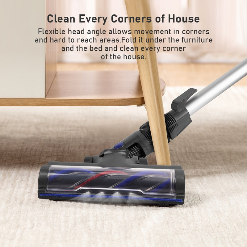 MOOSOO X6 Cordless Stick Vacuum Cleaner 12KPa Suction 100W 2200mAh 1.3L 4 in 1 Handheld Cleaner for Hard Floor Carpet Pet Hair