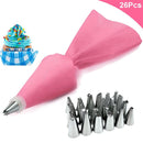 8/26pcs/set Silicone Pastry Bag Kitchen Accessories DIY Icing Piping Cream Pastry Bag With 6 Nozzle Sets Cake Decorating Tools