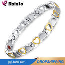Pulsera Rainso de acero inoxidable a la moda para mujer con imán Energy Bio Health Care Jewerly pulsera vikingo amantes cadena de mano