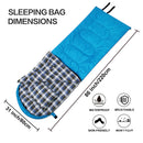 Desert&amp;Fox Soft Flannel Sleeping Bags with Pillow for Adult Kids Winter Sleeping Bag Warm Lining Hiking Camping Bags with Sack