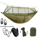 Camping/garden Hammock with Mosquito Net Outdoor Furniture 1-2 Person Portable Hanging Bed Strength Parachute Fabric Sleep Swing