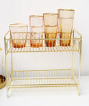 Estante de almacenamiento de cosméticos de Metal de 2 capas, organizador de maquillaje para baño, estantes de almacenamiento de hierro para condimentos de cocina, caja organizadora de maquillaje