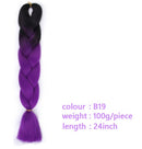 Black Star Hair Ombre Jumbo Extensiones de cabello trenzado Trenzas retorcidas de 24 pulgadas Fibra de cabello sintético para trenzado retorcido para mujeres